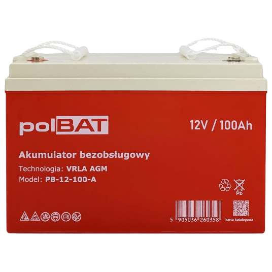 Akumulator AGM 12V 100Ah polBAT