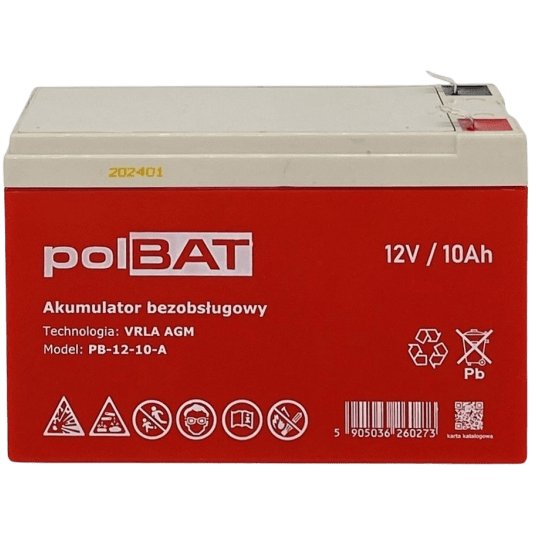 Akumulator AGM 12V 10Ah polBAT
