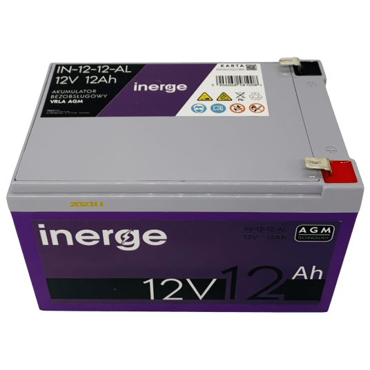 Akumulator AGM 12V 12Ah INERGE PRO