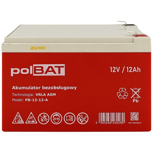 Akumulator AGM 12V 12Ah polBAT
