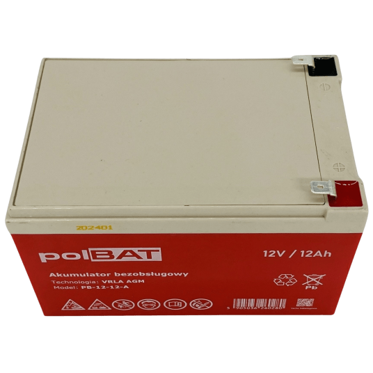 Akumulator AGM 12V 12Ah polBAT