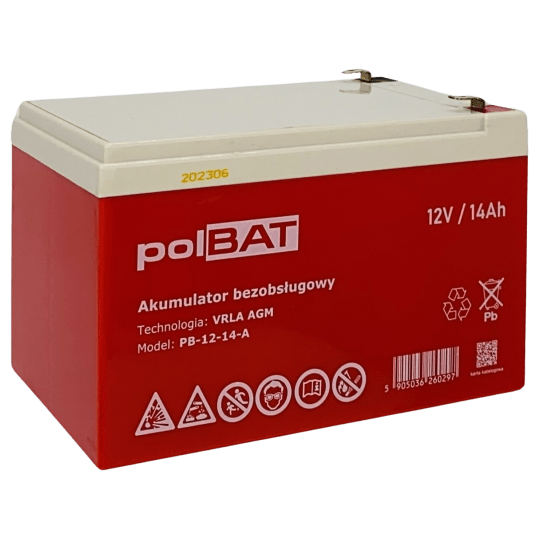Akumulator AGM 12V 14Ah polBAT