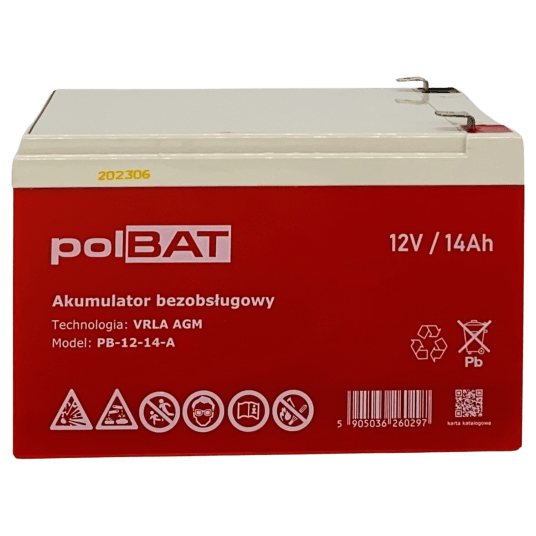 Akumulator AGM 12V 14Ah polBAT