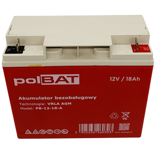 .Akumulator AGM 12V 18Ah polBAT