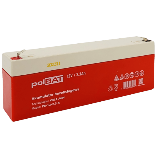Akumulator AGM 12V 2.3Ah polBAT