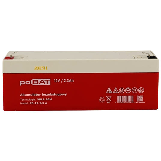 Akumulator AGM 12V 2.3Ah polBAT