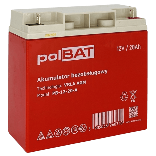 Akumulator AGM 12V 20Ah polBAT