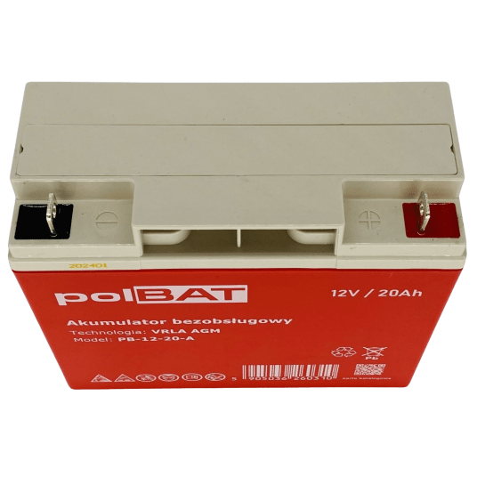 Akumulator AGM 12V 20Ah polBAT