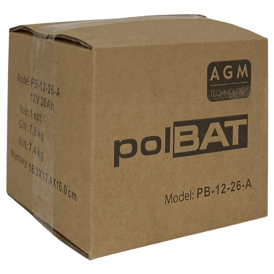 Akumulator AGM 12V 26Ah polBAT