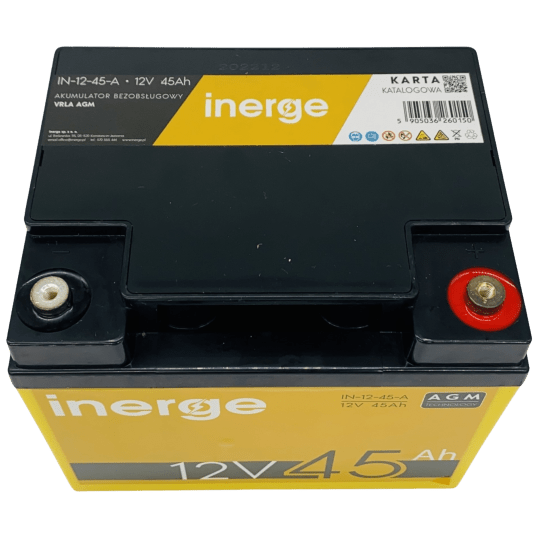 Akumulator AGM 12V 45Ah INERGE