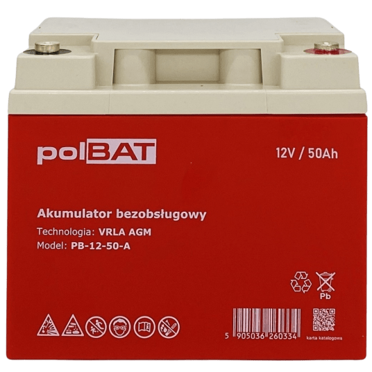Akumulator AGM 12V 50Ah polBAT