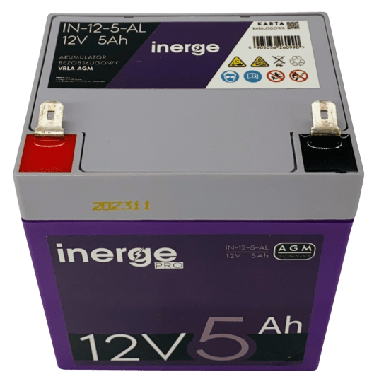 Akumulator AGM 12V 5Ah INERGE PRO
