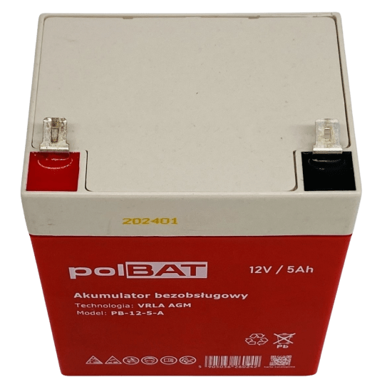 Akumulator AGM 12V 5Ah polBAT