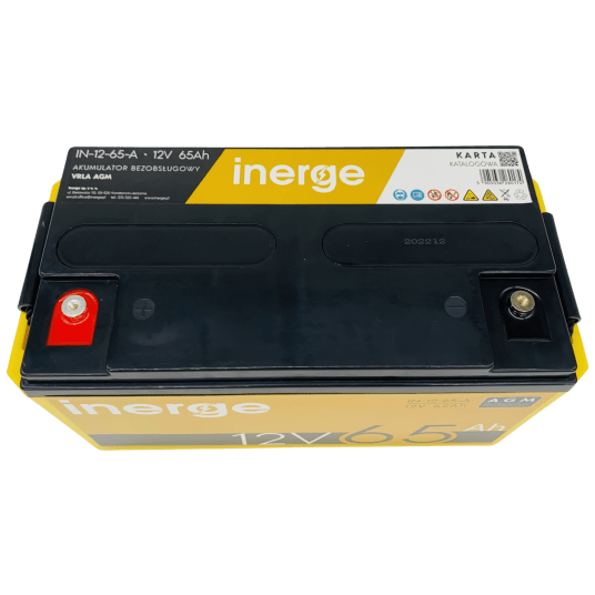 Akumulator AGM 12V 65Ah INERGE