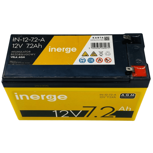 Akumulator AGM 12V 7.2Ah INERGE