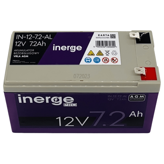 Akumulator AGM 12V 7.2Ah INERGE PRO