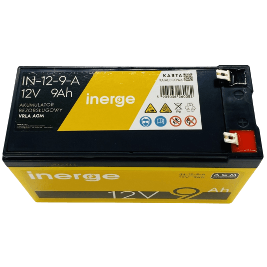 Akumulator AGM 12V 9Ah INERGE