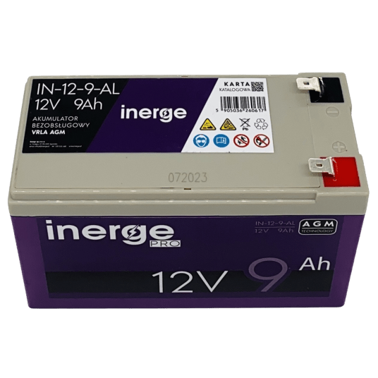 Akumulator AGM 12V 9Ah INERGE PRO