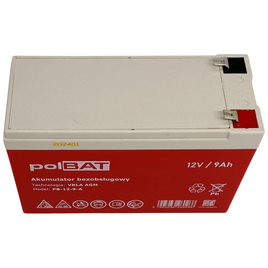 Akumulator AGM 12V 9Ah polBAT