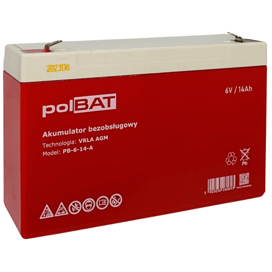 Akumulator AGM 6V 14Ah polBAT