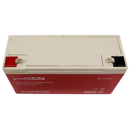 Akumulator AGM 6V 15Ah polBAT