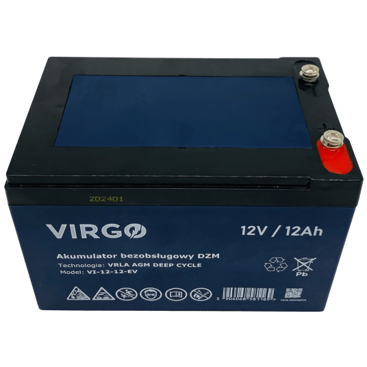 Akumulator DZM VRLA AGM 12V 12Ah VIRGO