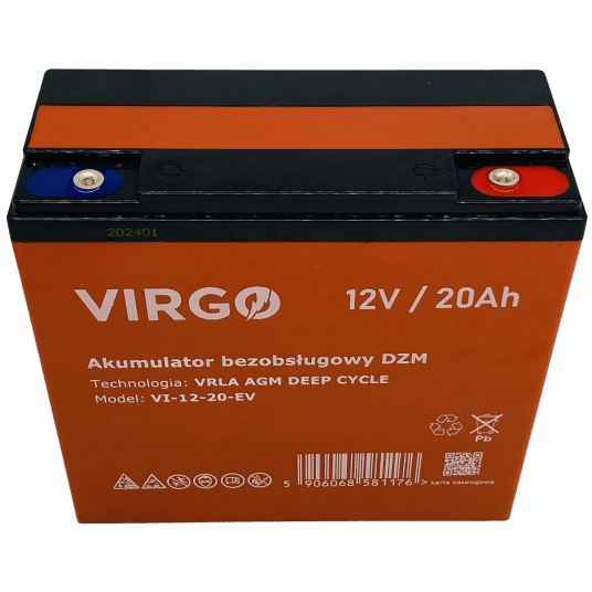 Akumulator DZM VRLA AGM 12V 20Ah VIRGO