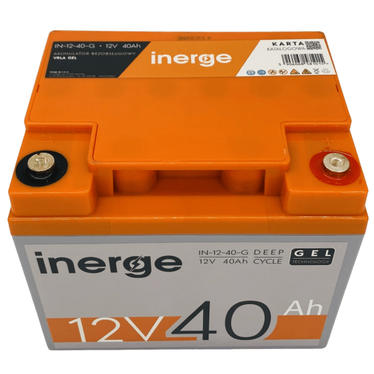Akumulator GEL Deep Cycle 12V 40Ah INERGE
