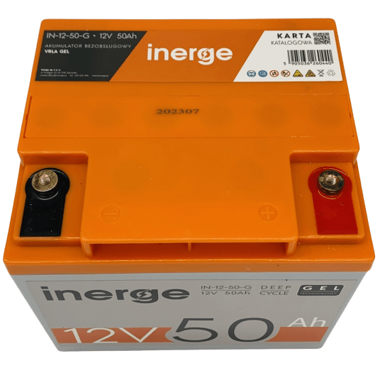 Akumulator GEL Deep Cycle 12V 50Ah INERGE