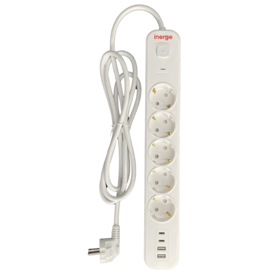 Listwa zasilająca INERGE 5-gniazdowa 3m PSS-0531-03-W