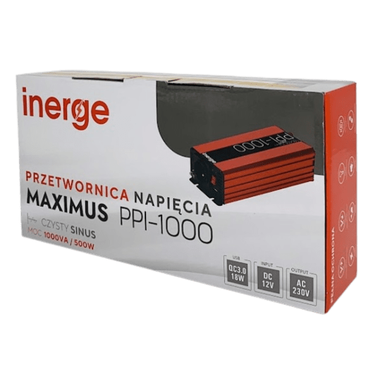 Przetwornica napięcia Maximus PPI-1000 12VDC/230VAC 1000VA/500W Inerge
